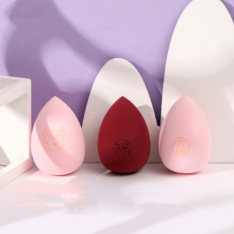 Makeup Sponge Egg Drop Bevel Triangle Puff Set